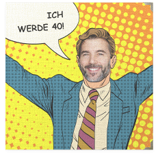 Klick: Details zu Gästebuch Selection Geburtstag "Popart Man" anzeigen Gästebuch Selection Geburtstag "Popart Man"