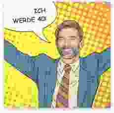 Gästebuch Selection Geburtstag "Popart Man"