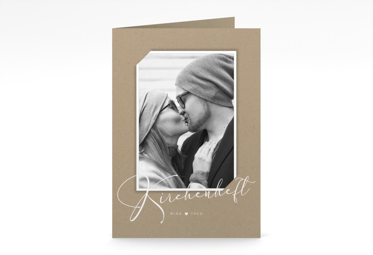 Kirchenheft Hochzeit Crafty A5 Klappkarte hoch hochglanz