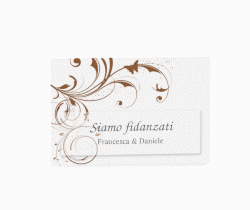 Klick: Details zu Inviti fidanzamento matrimonio collezione Palma anzeigen Inviti fidanzamento matrimonio collezione Palma A6 Postkarte marrone