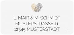Klick: Details zu Absenderetikett Hochzeit "Fingerprint" anzeigen Absenderetikett Hochzeit "Fingerprint" 45,7 x 21,2 mm pink