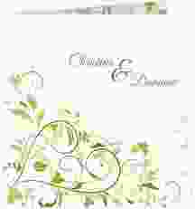 Hochzeitseinladung Lilly quadr. Klappkarte gruen
