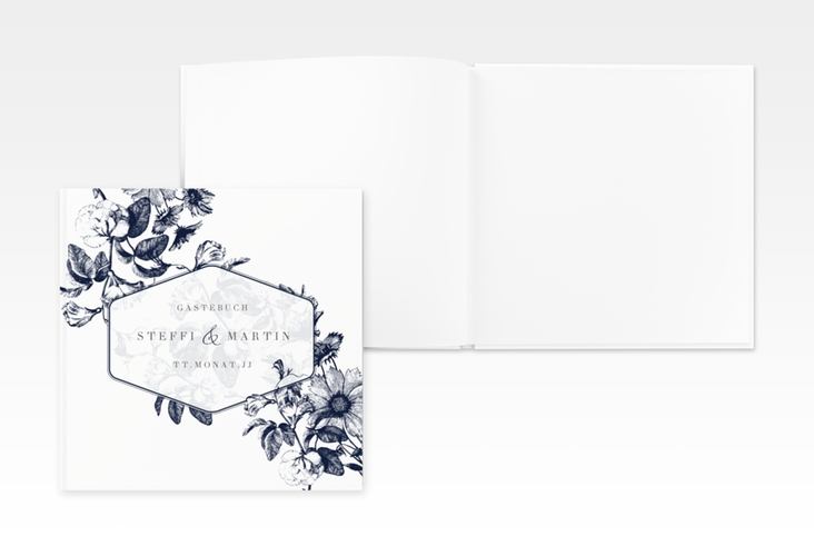 Gästebuch Creation Hochzeit Magnificent 20 x 20 cm, Hardcover blau