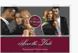 Save the Date-Postkarte Elegancy A6 Postkarte rot