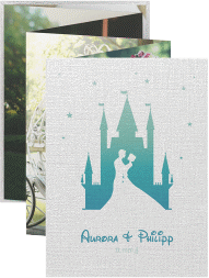 Klick: Details zu Foto-Leporello Hochzeit "Castle" anzeigen Foto-Leporello Hochzeit Castle Leporello tuerkis