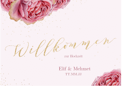 Klick: Details zu Willkommensschild Poster "Cherie" anzeigen Willkommensschild Poster Cherie 70 x 50 cm Poster rosa