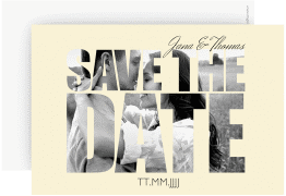 Save the Date-Karte Hochzeit Letters A6 Karte quer beige