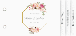 Klick: Details zu Hochzeitseinladung "Prachtvoll" anzeigen Hochzeitseinladung Prachtvoll Booklet weiss