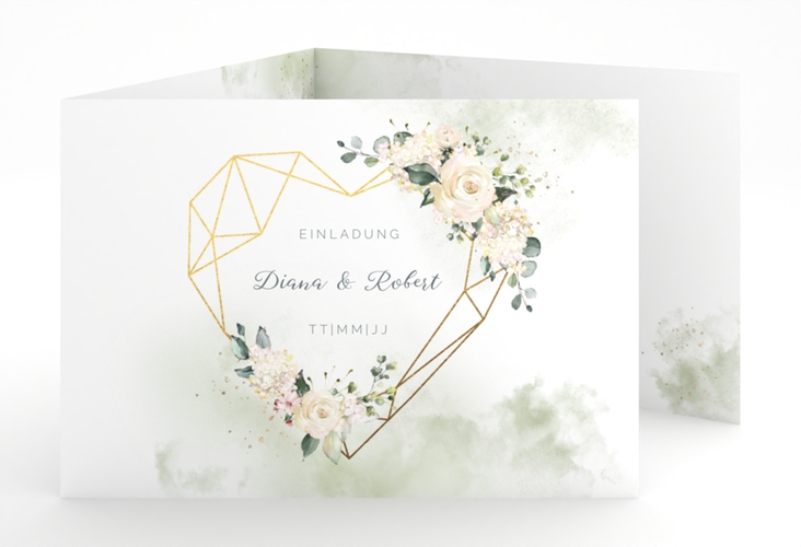 Hochzeitseinladung Adore A6 Doppel-Klappkarte
