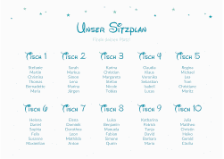 Klick: Details zu Sitzplan Poster Hochzeit "Castle" anzeigen Sitzplan Poster Hochzeit Castle 70 x 50 cm Poster tuerkis