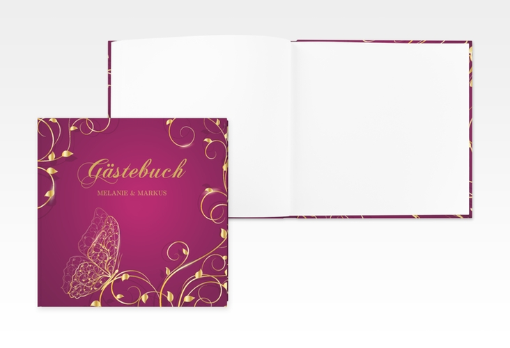 Gästebuch Creation Hochzeit Eternity 20 x 20 cm, Hardcover pink