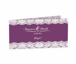 Klick: Details zu Ringraziamenti matrimonio collezione Montreux anzeigen Ringraziamenti matrimonio collezione Montreux DIN lang Klappkarte fucsia