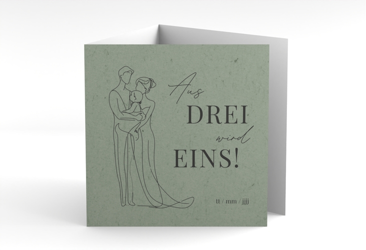 Dankeskarte Hochzeit Vereint quadr. Doppel-Klappkarte