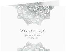 Klick: Details zu Hochzeitseinladung "Delight" anzeigen Hochzeitseinladung Delight A6 Klappkarte quer grau