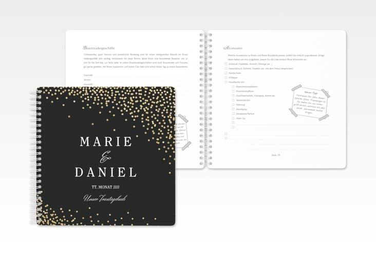 Trautagebuch Hochzeit Glitter Trautagebuch Hochzeit schwarz