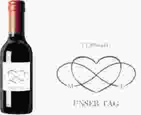 Piccoloetikett Hochzeit Infinity Etikett Piccolo gruen