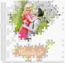 Gästebuch Hochzeit Puzzle Ringbindung beige