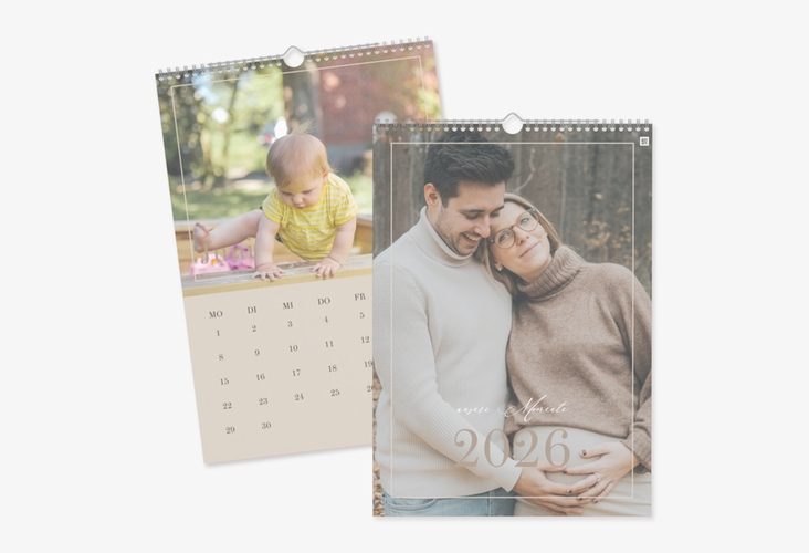 Wandkalender A3 Hochformat Augenblicke A3 hoch beige