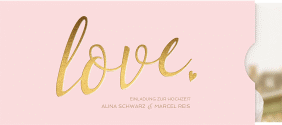 Klick: Details zu Hochzeitseinladung "Glam" anzeigen Hochzeitseinladung Glam Einsteckkarte rosa