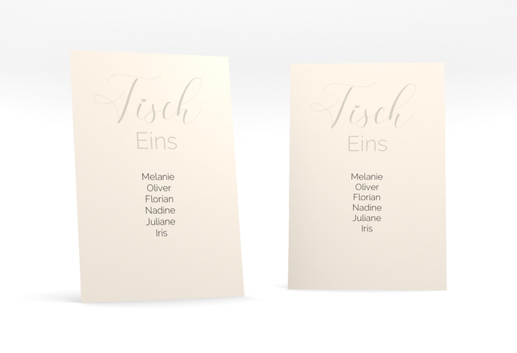 Tischaufsteller Hochzeit Eheschließung Tischaufsteller beige