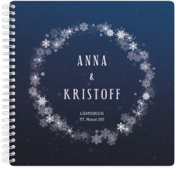 Klick: Details zu Gästebuch Hochzeit "Winterdream" anzeigen Gästebuch Hochzeit "Winterdream" Ringbindung blau
