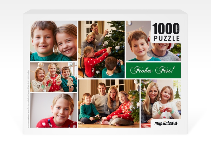 Fotopuzzle 1000 Teile Weihnachtsduft 1000 Teile gruen mit mehreren Bildern