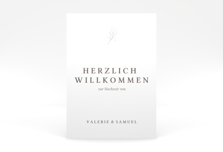 Willkommensschild Poster Ivy 50 x 70 cm Poster minimalistisch mit kleiner botanischer Illustration