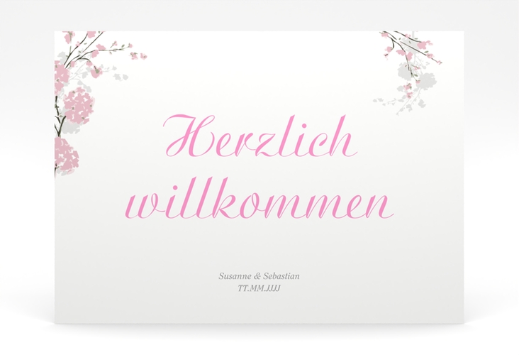 Willkommensschild Poster Salerno 70 x 50 cm Poster rosa