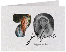 Einladung 70. Geburtstag "Jahrzehnte"