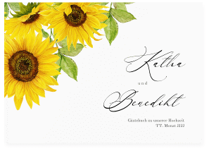 Klick: Details zu Gästebuch A4 quer "Sonnenblume" anzeigen Gästebuch A4 quer Sonnenblume A4 quer, Hardcover weiss