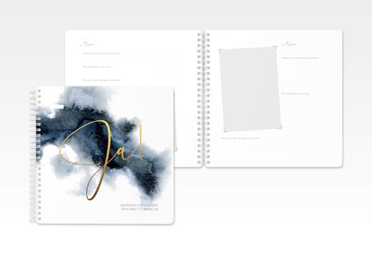 Gästebuch Hochzeit Aquarellic Ringbindung