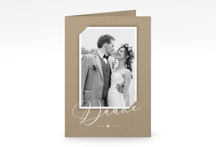 Danksagungskarte Hochzeit Crafty A6 Klappkarte hoch
