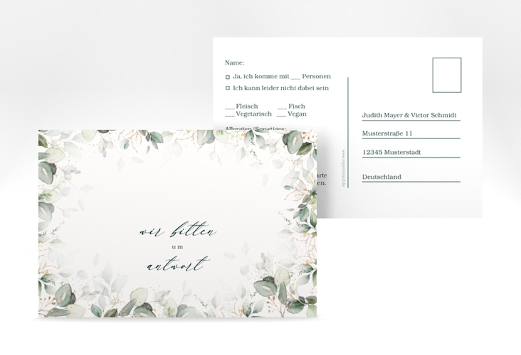 Antwortkarte Hochzeit Poesia A6 Postkarte