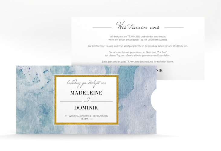 Hochzeitseinladung "Marble" Einsteckkarte