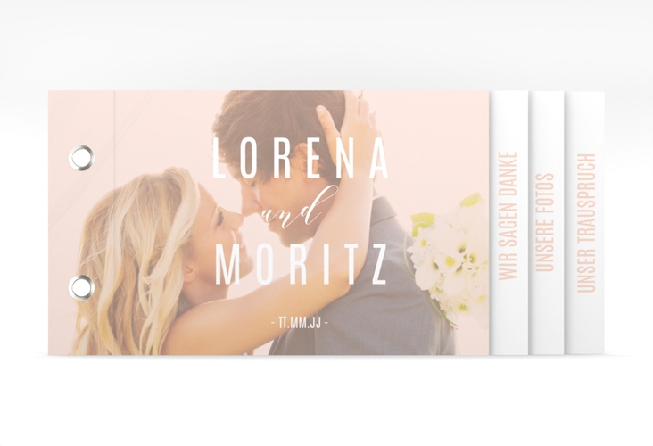Danksagungskarte Memory Booklet rosa