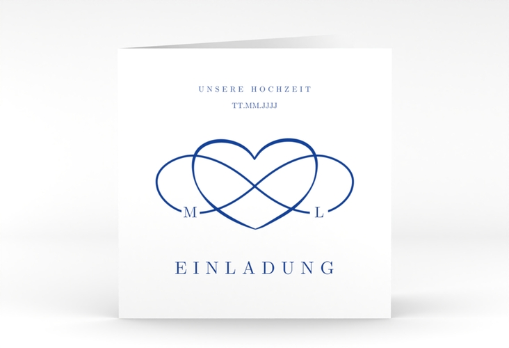 Hochzeitseinladung Infinity quadr. Klappkarte