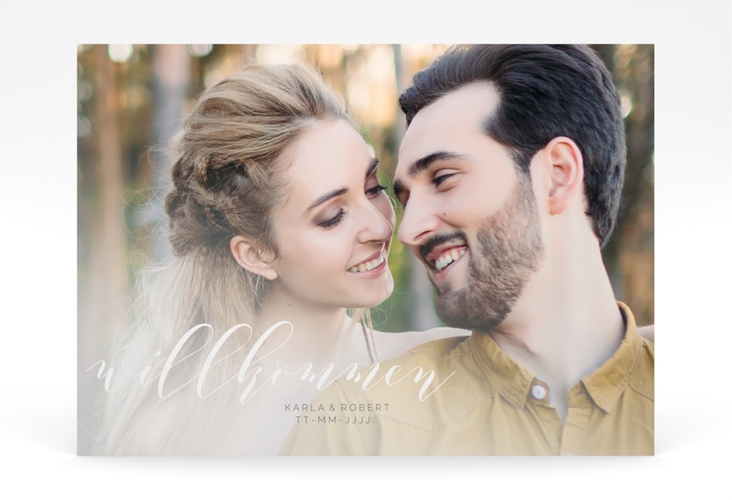 Willkommensschild Poster Promise 70 x 50 cm Poster weiss