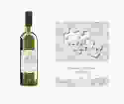 Etichette vino matrimonio collezione Bergamo Etikett Weinflasche 4er Set bianco