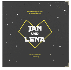 Klick: Details zu Gästebuch Selection Hochzeit "Starlove" anzeigen Gästebuch Selection Hochzeit Starlove Leinen-Hardcover schwarz mit Sci-Fi-Universum