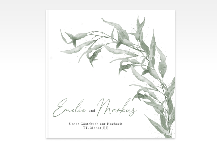 Gästebuch Creation Hochzeit Eucalyptus Green 20 x 20 cm, Hardcover