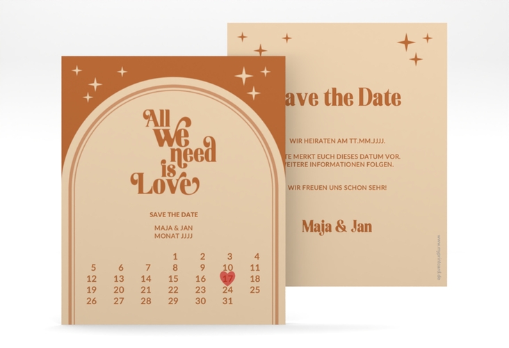 Save the Date-Kalenderblatt Groovy Kalenderblatt-Karte