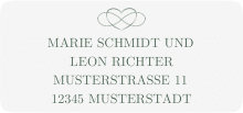 Klick: Details zu Absenderetikett Hochzeit "Infinity" anzeigen Absenderetikett Hochzeit Infinity 45,7 x 21,2 mm gruen