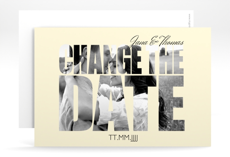 Change the Date-Karte Hochzeit Letters A6 Karte quer