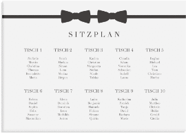 Klick: Details zu Sitzplan Leinwand Hochzeit "Suits" anzeigen Sitzplan Leinwand Hochzeit "Suits" 70 x 50 cm Leinwand schwarz