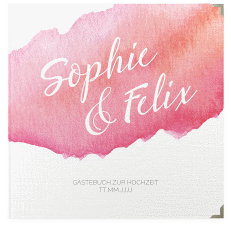 Klick: Details zu Gästebuch Selection Hochzeit "Aquarella" anzeigen Gästebuch Selection Hochzeit Aquarella Leinen-Hardcover rot