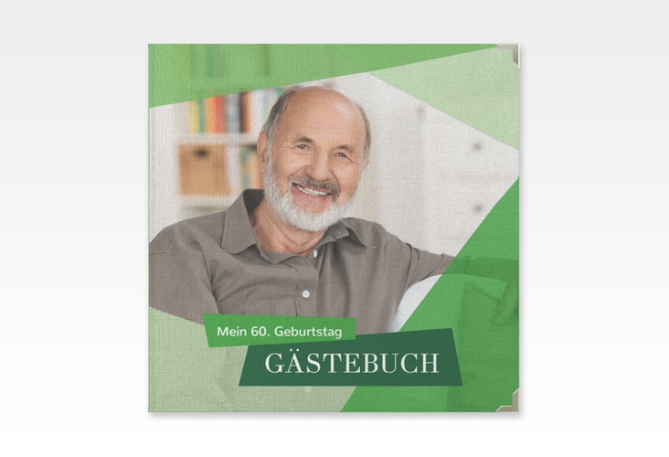 Gästebuch Selection Geburtstag Shapes Leinen-Hardcover gruen