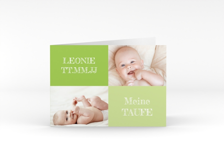 Einladung Taufe Faith A6 Klappkarte quer