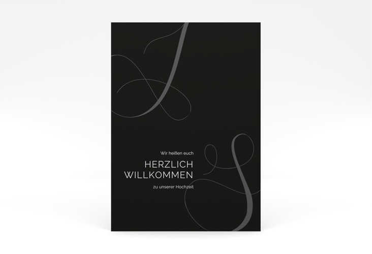 Willkommensschild Poster Eheschließung 50 x 70 cm Poster schwarz