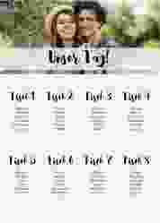 Sitzplan Poster Hochzeit Mirage 50 x 70 cm Poster weiss