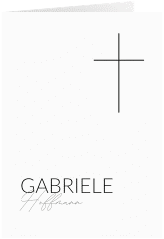 Danksagungskarte Trauer "Schlichtes Kreuz"